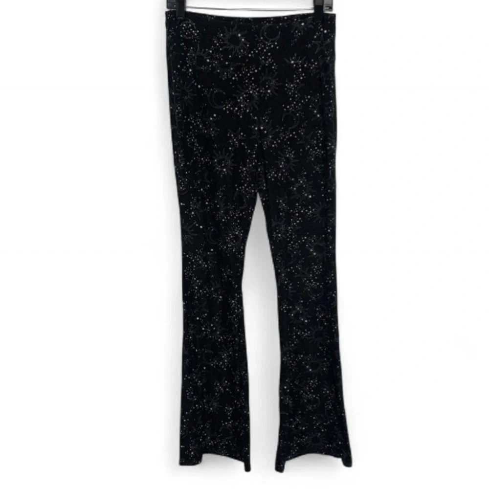 No Boundaries Boho Celestial Moon Star Print Flare Leggings Size Large